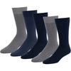 Amazon Essentials Men’s Patterned Cotton Dress Crew Socks, 5 Pairs(Navy/Multi)