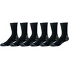 Amazon Essentials Men’s Performance Cotton Cushioned Moisture Control Socks, Athletic Crew, Breathable(Black)