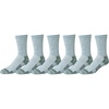 Amazon Essentials Men’s Performance Cotton Cushioned Moisture Control Socks, Athletic Crew, Breathable(Grey)