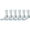 Amazon Essentials Men’s Performance Cotton Cushioned Moisture Control Socks, Athletic Crew, Breathable(White)