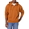 Amazon Essentials Men’s Quarter-Zip Oversized-Fit Hoodie Sweatshirt(Caramel)
