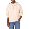 Amazon Essentials Men’s Quarter-Zip Oversized-Fit Hoodie Sweatshirt(Light Beige)