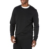 Amazon Essentials Men’s Relaxed Fit Crewneck Sweatshirt, Lightweight Long-Sleeve French Terry (Available in Big & Tall)(Black)
