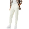 Amazon Essentials Men’s Relaxed Fit Fleece Joggers Sweatpants, Drawstring Waist, Tapered Leg, Ribbed Cuffs, Brushed Interior(Off-white)