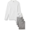 Amazon Essentials Men’s Slim Fit Crewneck Undershirts, Pack of 6(Medium Grey Heather/White)
