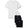 Amazon Essentials Men’s Slim Fit V-Neck Undershirt, Breathable Cotton, Pack of 6(Black/White)