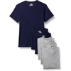 Amazon Essentials Men’s Slim Fit V-Neck Undershirt, Breathable Cotton, Pack of 6(Medium Grey Heather/Navy)