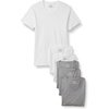 Amazon Essentials Men’s Slim Fit V-Neck Undershirt, Breathable Cotton, Pack of 6(Medium Grey Heather/White)