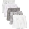Amazon Essentials Men’s Woven Cotton Boxer Short Underwear (Available in Big & Tall)(Lilac  Mixed Print)