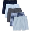 Amazon Essentials Men’s Woven Cotton Boxer Short Underwear (Available in Big & Tall)(Navy  Mixed Print)