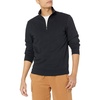 Amazon Essentials mens Lightweight French Terry Quarter-zip Mockneck Sweatshirt(Black)