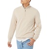 Amazon Essentials mens Lightweight French Terry Quarter-zip Mockneck Sweatshirt(Oatmeal Heather)
