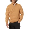 Amazon Essentials mens Lightweight French Terry Quarter-zip Mockneck Sweatshirt(Tan)