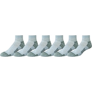 Amazon Essentials Men’s Athletic Ankle Sports Socks, Breathable Cotton Blend, Cushioned Arch Support, 6 Pairs(Grey)