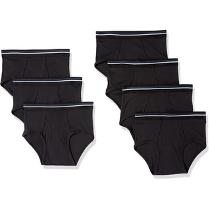 Amazon Essentials Men’s Breathable Ribbed Knit Briefs with Elasticized Waistband, Multipacks(Black)