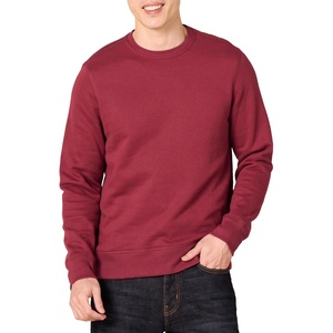 Amazon Essentials Men’s Crewneck Fleece Sweatshirt with Ribbing (Available in Big & Tall)(Dark Red)