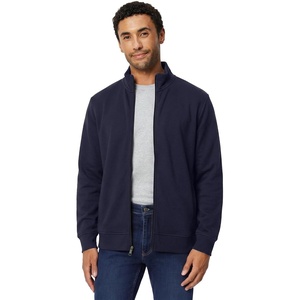 Amazon Essentials Men’s Full Zip Mock Neck French Terry Sweatshirt, Lightweight(Dark Navy)