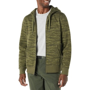 Amazon Essentials Men’s Full-Zip Fleece Hoodie Sweatshirt (Available in Big & Tall)(Abstract Green Camo)