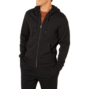 Amazon Essentials Men’s Full-Zip Fleece Hoodie Sweatshirt (Available in Big & Tall)(Black)