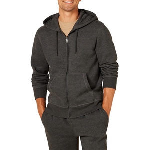 Amazon Essentials Men’s Full-Zip Fleece Hoodie Sweatshirt (Available in Big & Tall)(Charcoal Heather)