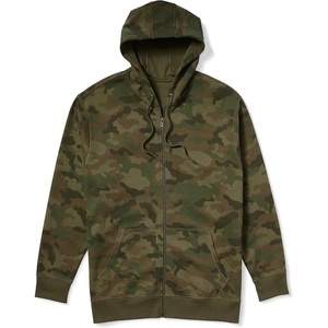Amazon Essentials Men’s Full-Zip Fleece Hoodie Sweatshirt (Available in Big & Tall)(Green Camo)