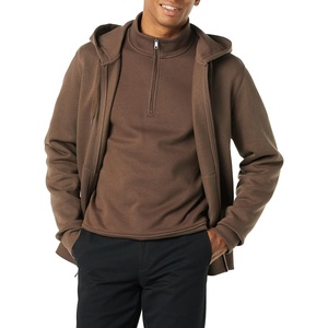 Amazon Essentials Men’s Full-Zip Fleece Hoodie Sweatshirt (Available in Big & Tall)(Medium Brown)