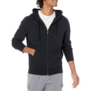 Amazon Essentials Men’s Lightweight French Terry Full-Zip Hoodie(Black)