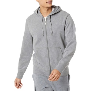 Amazon Essentials Men’s Lightweight French Terry Full-Zip Hoodie(Charcoal Heather)