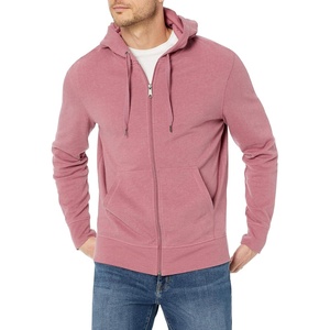 Amazon Essentials Men’s Lightweight French Terry Full-Zip Hoodie(Pink)