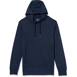 Amazon Essentials Men’s Lightweight Jersey Pullover Hoodie, Soft(Navy)