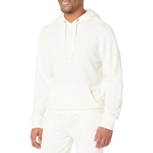 Amazon Essentials Mens Lightweight Long-Sleeve French Terry Hoodie(Eggshell White)