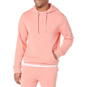 Amazon Essentials Mens Lightweight Long-Sleeve French Terry Hoodie(Peach)