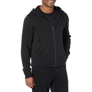 Amazon Essentials Men’s Long-Sleeve French Terry Full-Zip Hoodie (Available in Big & Tall)(Black)