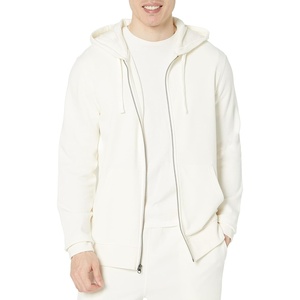 Amazon Essentials Men’s Long-Sleeve French Terry Full-Zip Hoodie (Available in Big & Tall)(Eggshell White)