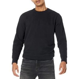 Amazon Essentials Men’s Long-Sleeve Lightweight French Terry Crewneck Sweatshirt(Black)