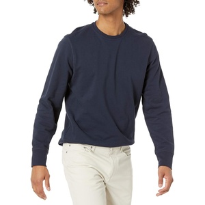 Amazon Essentials Men’s Long-Sleeve Lightweight French Terry Crewneck Sweatshirt(Dark Navy)