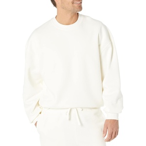 Amazon Essentials Men’s Oversized-Fit Crewneck Sweatshirt (Available in Big & Tall)(Eggshell White)