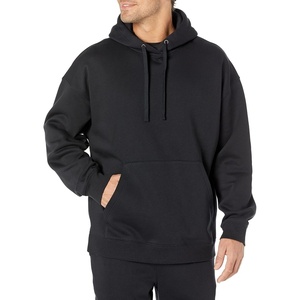 Amazon Essentials Men’s Oversized-Fit Heavyweight Hooded Sweatshirt (Available in Big & Tall)(Black)