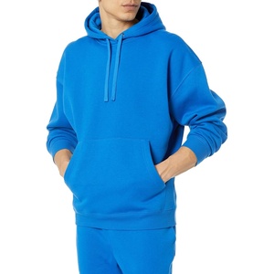 Amazon Essentials Men’s Oversized-Fit Heavyweight Hooded Sweatshirt (Available in Big & Tall)(Bright Blue)