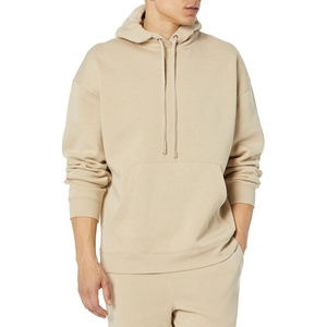 Amazon Essentials Men’s Oversized-Fit Heavyweight Hooded Sweatshirt (Available in Big & Tall)(Tan)
