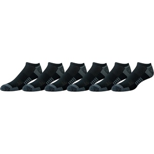 Amazon Essentials Men’s Performance Cotton Cushioned Athletic No-Show Breathable Gym Socks with Support, 6 Pairs(Black)
