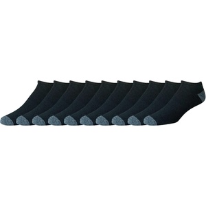 Amazon Essentials Men’s Performance Cotton Cushioned Athletic Running No-Show Sports Socks, Moisture Wicking(Black)