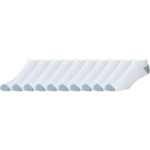 Amazon Essentials Men’s Performance Cotton Cushioned Athletic Running No-Show Sports Socks, Moisture Wicking(White)