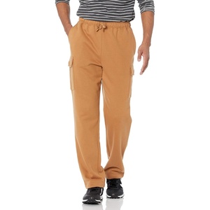 Amazon Essentials Men’s Relaxed Fit Cargo Fleece Sweatpants with Open Bottom(Tan)