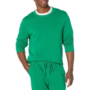Amazon Essentials Men’s Relaxed Fit Crewneck Sweatshirt, Lightweight Long-Sleeve French Terry (Available in Big & Tall)(Green)
