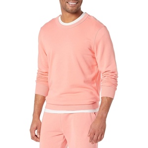 Amazon Essentials Men’s Relaxed Fit Crewneck Sweatshirt, Lightweight Long-Sleeve French Terry (Available in Big & Tall)(Peach)