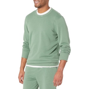 Amazon Essentials Men’s Relaxed Fit Crewneck Sweatshirt, Lightweight Long-Sleeve French Terry (Available in Big & Tall)(Sage Green)