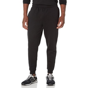 Amazon Essentials Men’s Relaxed Fit Fleece Joggers Sweatpants, Drawstring Waist, Tapered Leg, Ribbed Cuffs, Brushed Interior(Black)