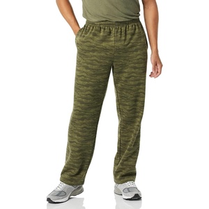 Amazon Essentials Men’s Relaxed Straight Leg Fleece Open Bottom Sweatpant (Available in Big & Tall)(Abstract Green Camo)