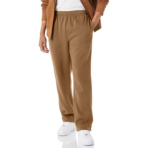 Amazon Essentials Men’s Relaxed Straight Leg Fleece Open Bottom Sweatpant (Available in Big & Tall)(Dark Tan)
